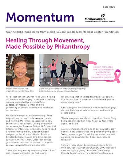 Momentum - Saddleback Medical Center Foundation Newsletter