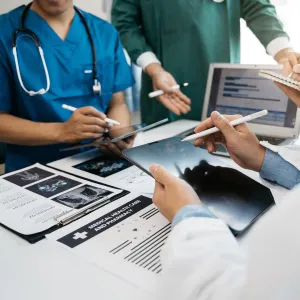 group of people doing researching