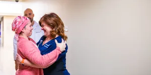cancer patient with nurse