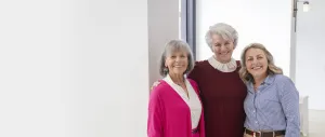 three women smiling