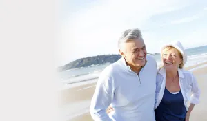 Older couple smiling