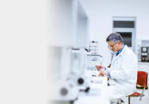 a man doing research in a lab