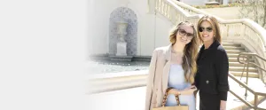 two women smiling