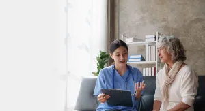 doctor talking to patient