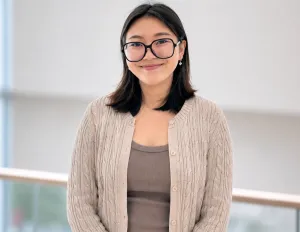 a girl smiling
