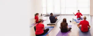 Group of people doing yoga